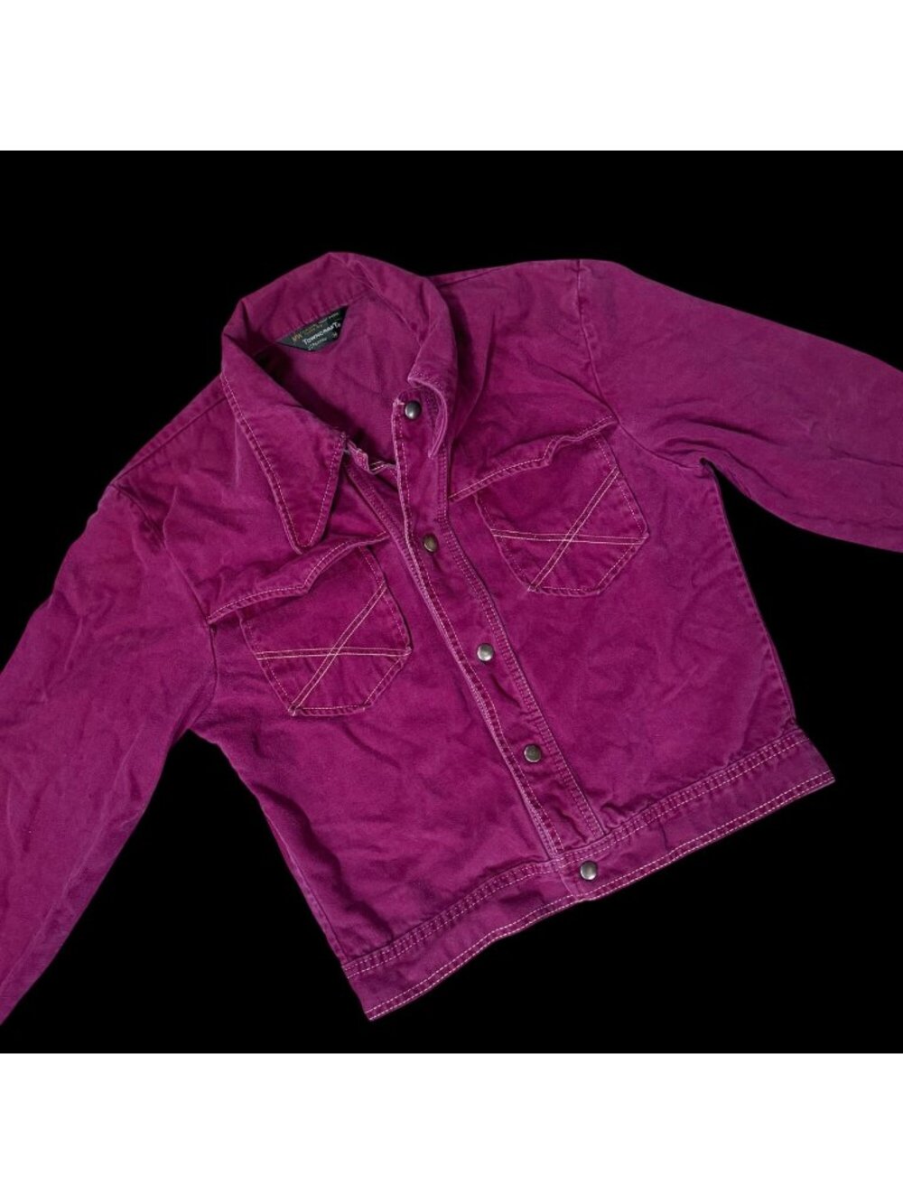 Vintage Western Jacket Medium Purple Snaps 1950s Cowboy Towncraft JC Penney USA